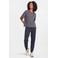 Anytime fleece joggingbroek donkerblauw melange