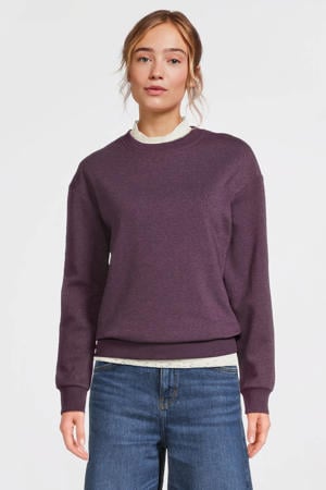 fleece sweater paars melange