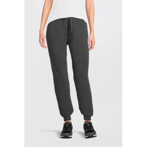 anytime fleece joggingbroek donkergrijs melange afbeelding