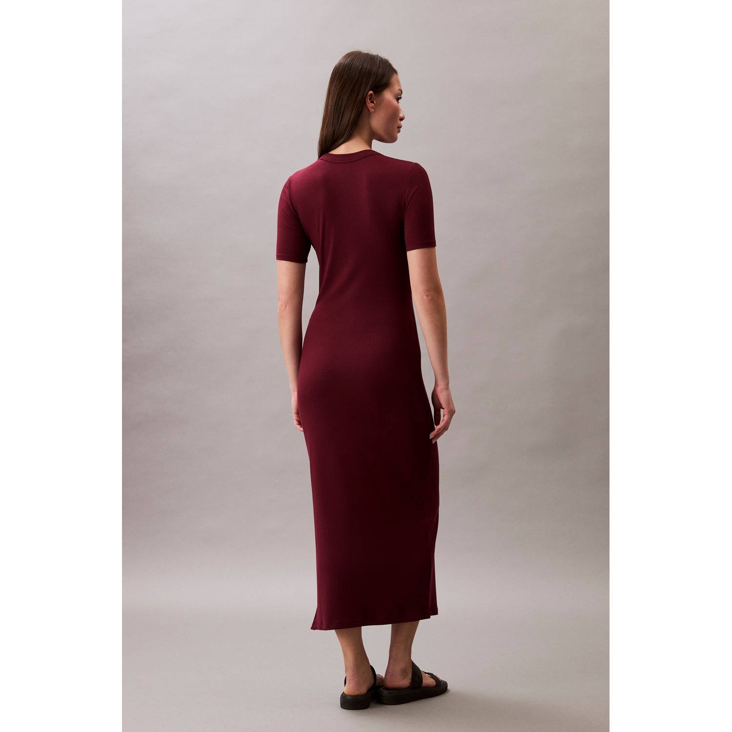 CALVIN KLEIN JEANS zomerjurk donkerrood