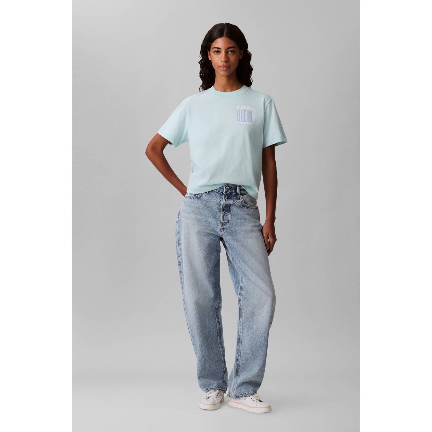 CALVIN KLEIN JEANS T-shirt lichtblauw