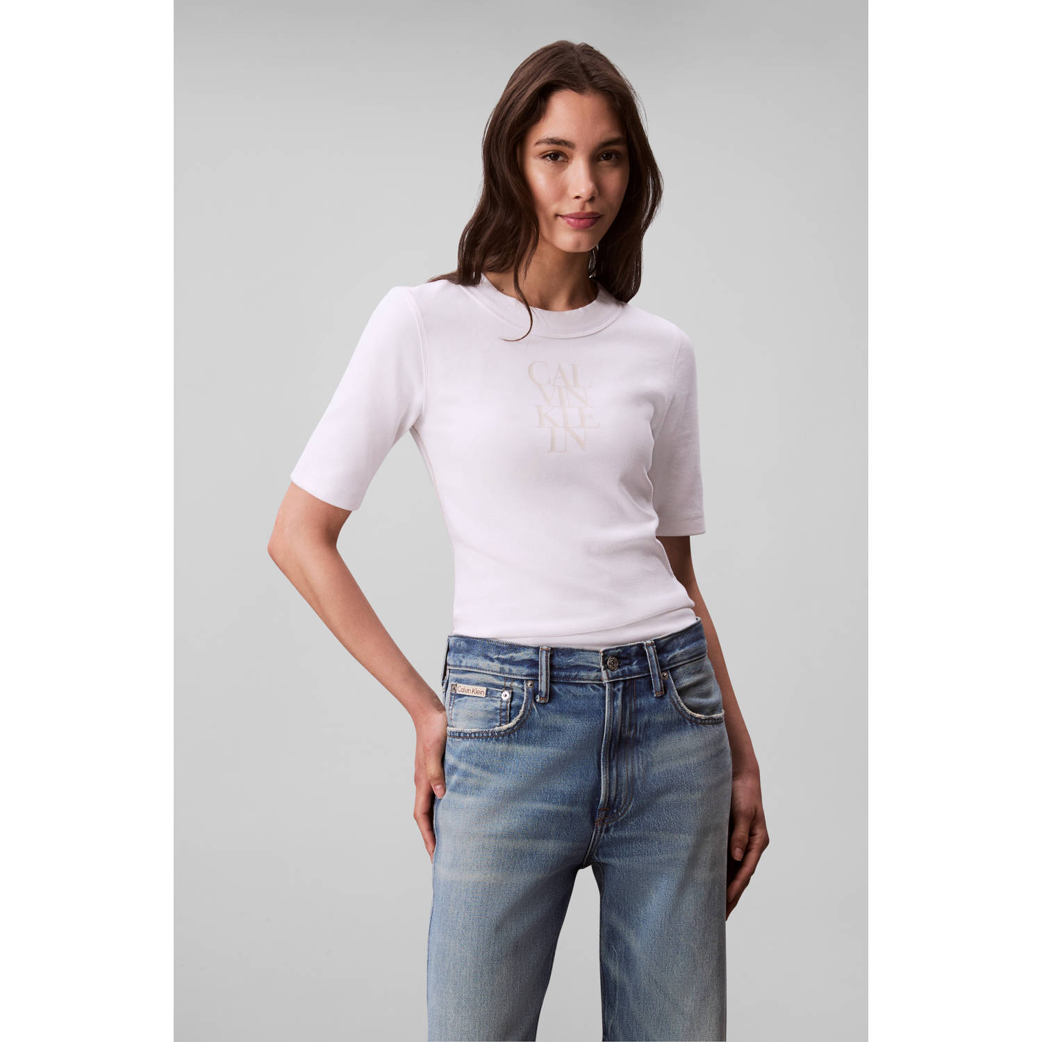 CALVIN KLEIN JEANS top wit