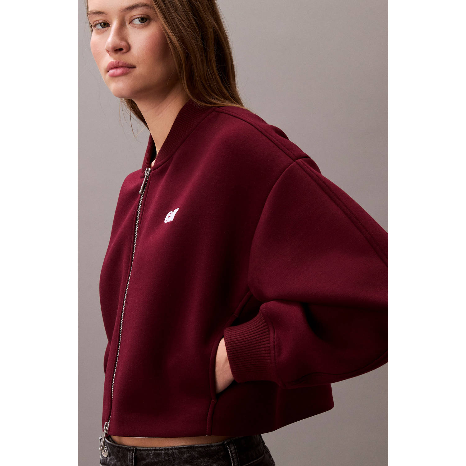CALVIN KLEIN JEANS bomberjack donkerrood