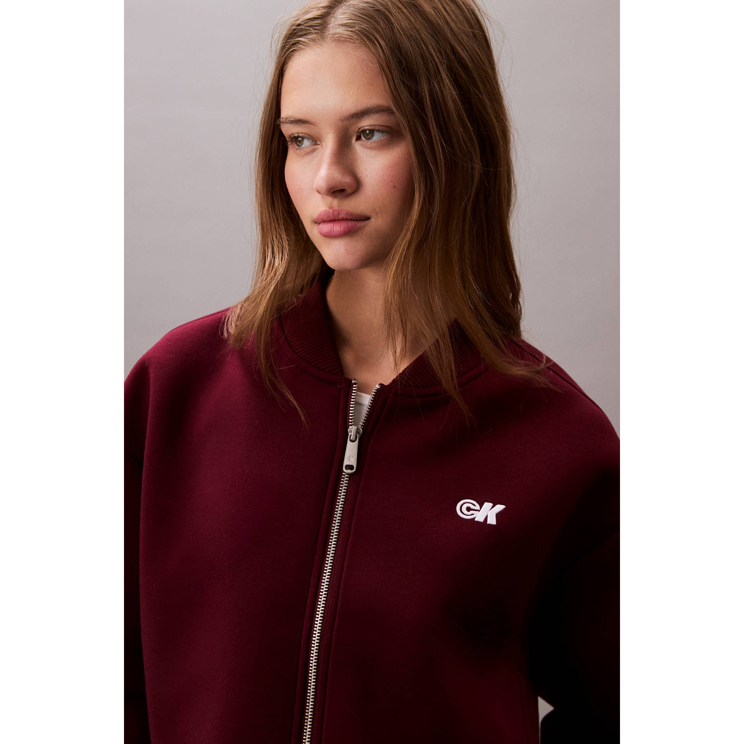 CALVIN KLEIN JEANS bomberjack donkerrood