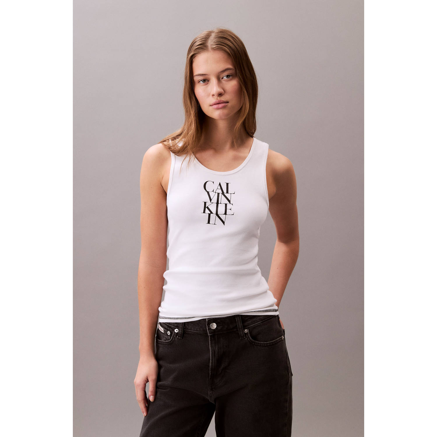 CALVIN KLEIN JEANS singlet wit
