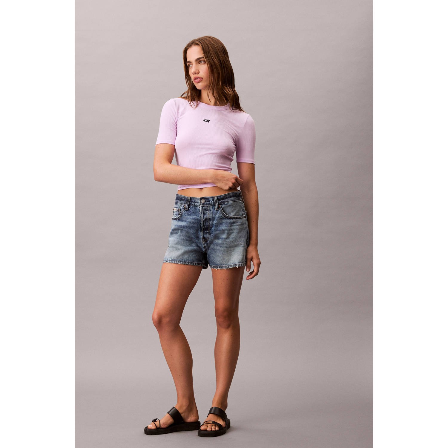 CALVIN KLEIN JEANS T-shirt lichtroze