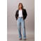 CALVIN KLEIN JEANS high waist straight leg jeans light blue denim