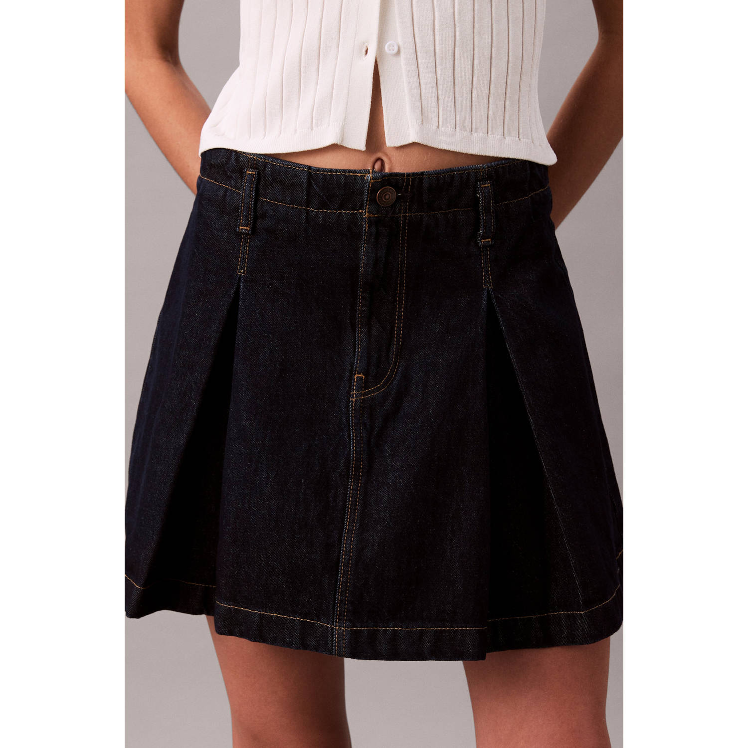 CALVIN KLEIN JEANS denim spijkerrok black denim