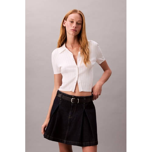 CALVIN KLEIN JEANS denim spijkerrok black denim afbeelding