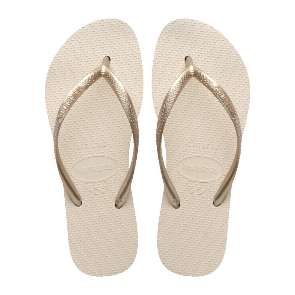 Beige dames Havaianas teenslippers van rubber