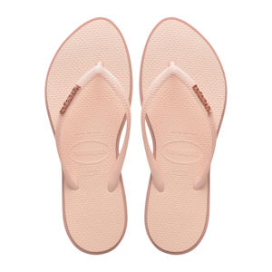 Slim Point teenslippers lichtroze
