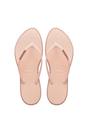 Slim Point teenslippers lichtroze