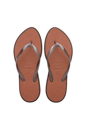 Slim Point teenslippers donkerbruin