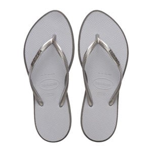 Slim Point teenslippers staalgrijs