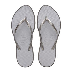 Slim Point teenslippers staalgrijs