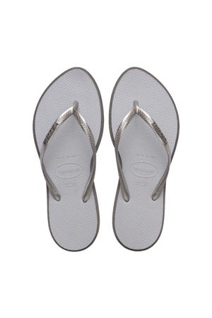 Slim Point  teenslippers staalgrijs