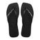 Havaianas Square Logo Metallic teenslippers zwart