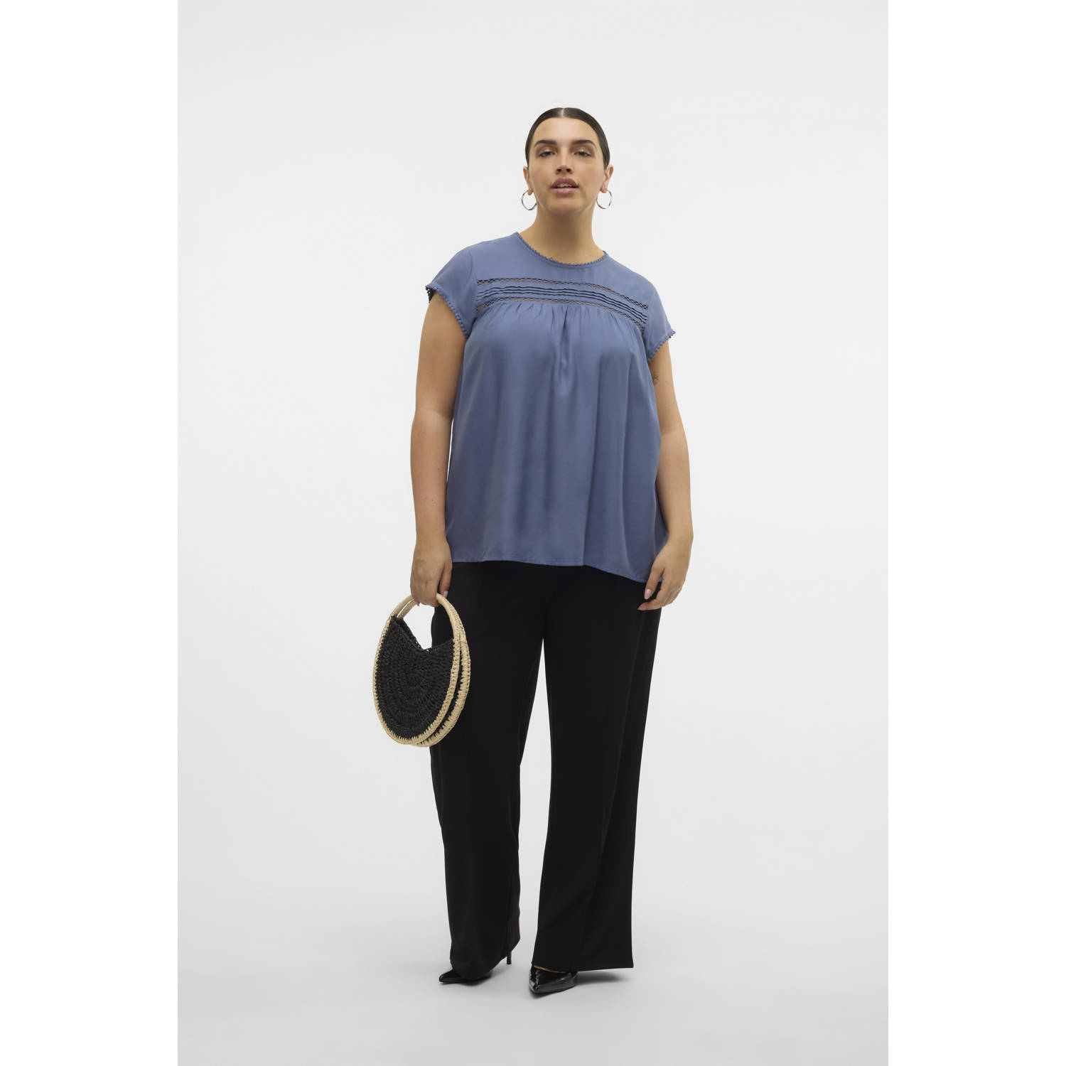 VERO MODA CURVE top grijsblauw