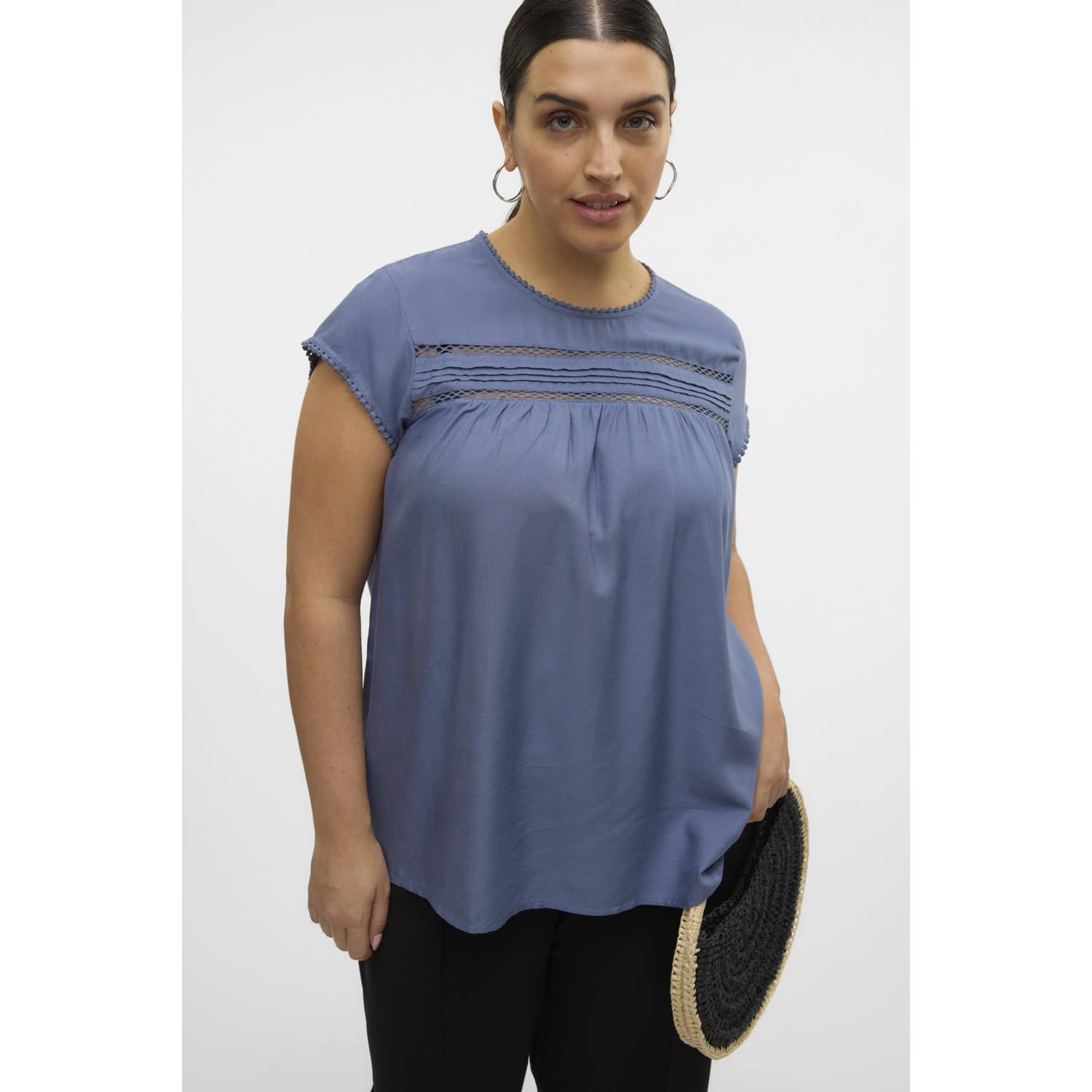 VERO MODA CURVE top grijsblauw