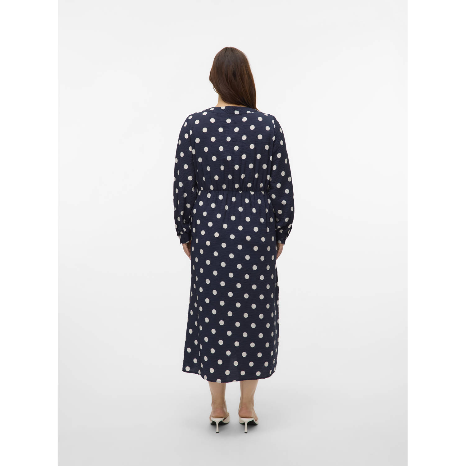 VERO MODA CURVE blousejurk donkerblauw