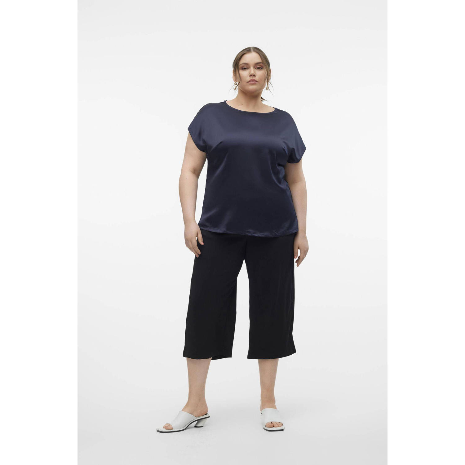 VERO MODA CURVE T-shirt donkerblauw