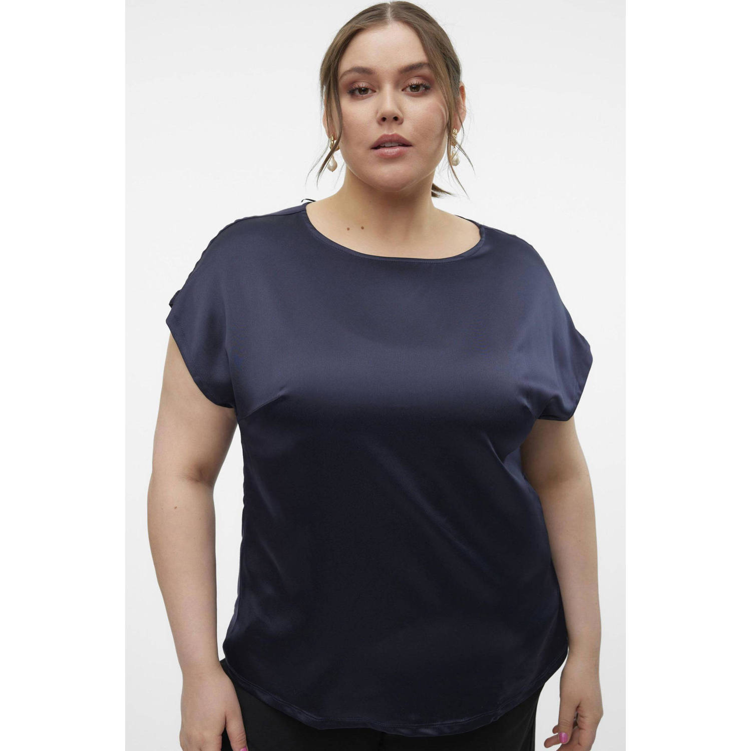 VERO MODA CURVE T-shirt donkerblauw