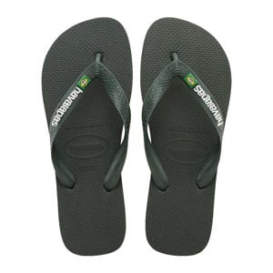 Brasil Logo teenslippers olijfgroen