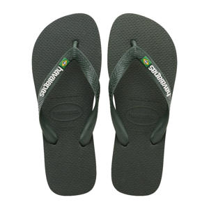 Brasil Logo teenslippers olijfgroen