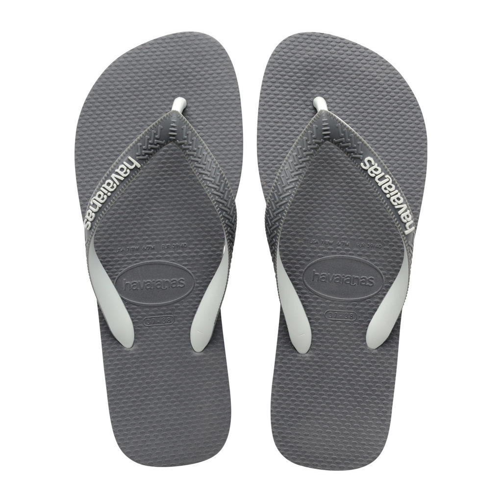 Grijze heren Havaianas Top Mix teenslippers van eva/rubber
