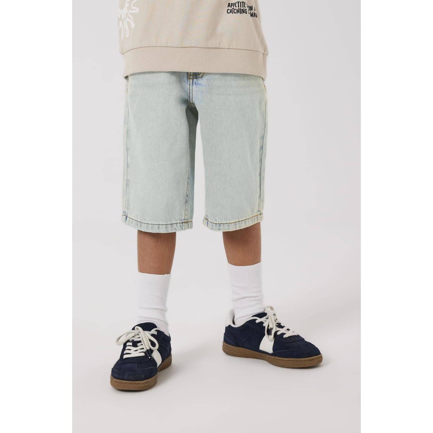 NAME IT KIDS loose denim short light blue denim