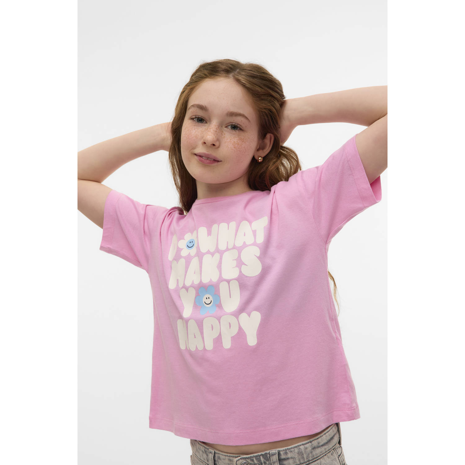 VERO MODA GIRL T-shirt roze