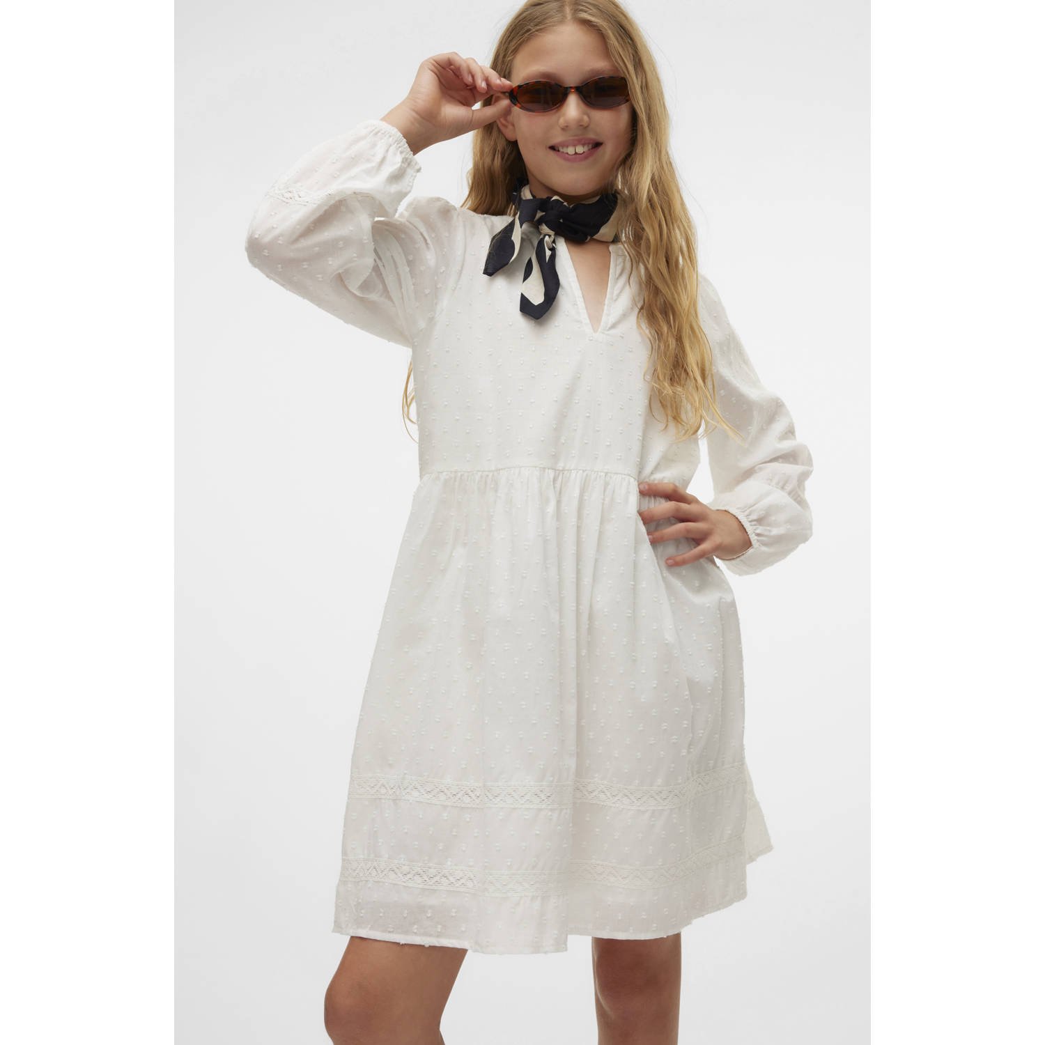 VERO MODA GIRL A-lijn jurk wit