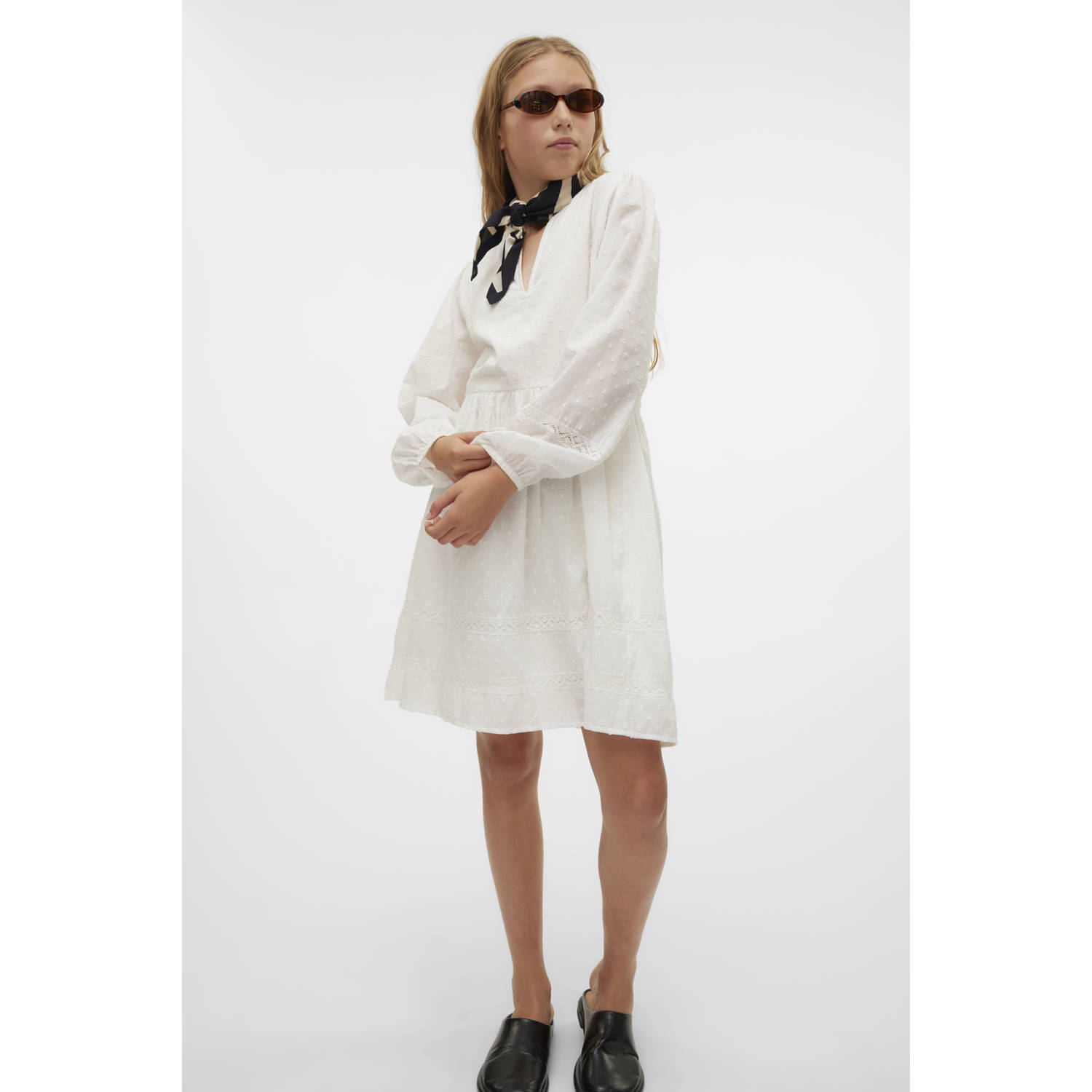 VERO MODA GIRL A-lijn jurk wit