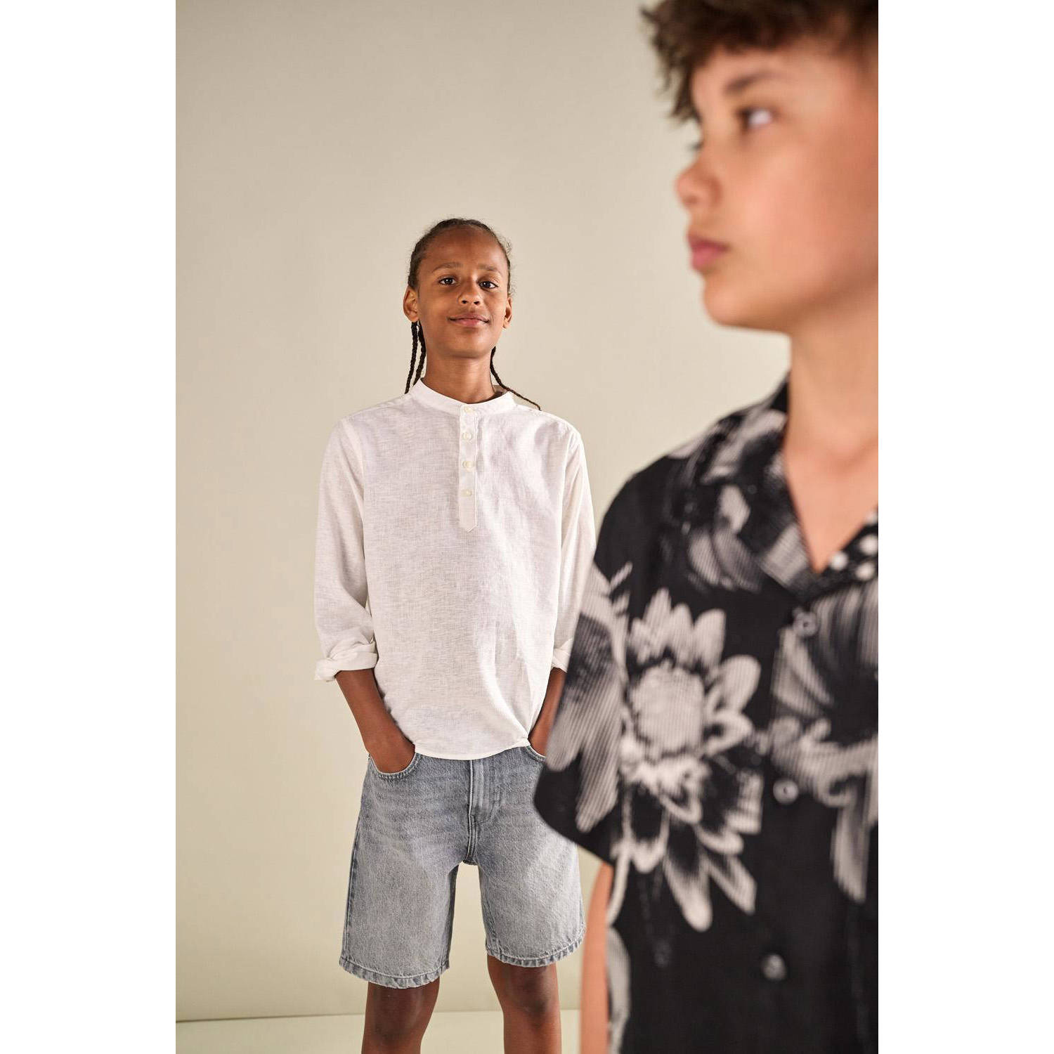 ONLY & SONS JUNIOR denim short grey denim