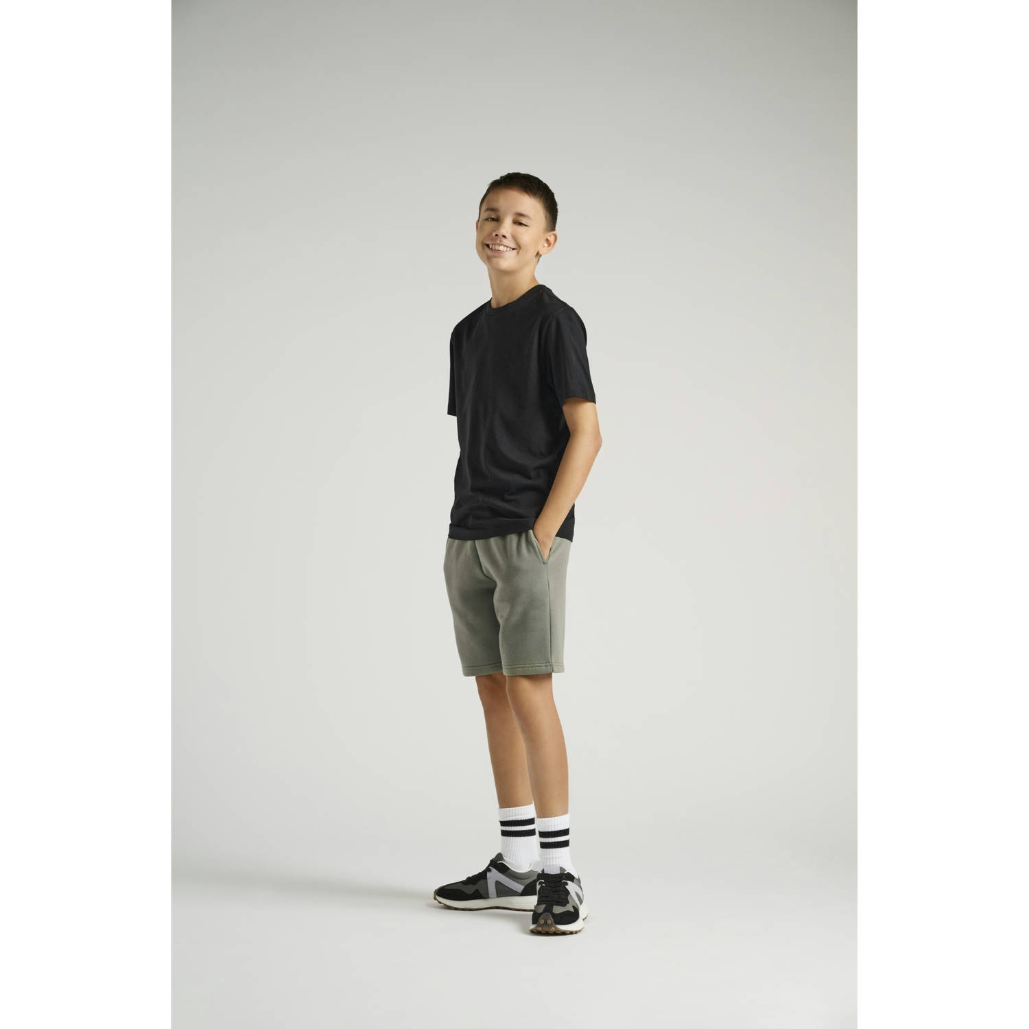 ONLY & SONS JUNIOR regular sweatshort grijs