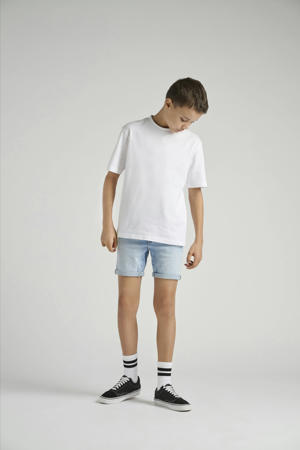 regular denim short light blue denim