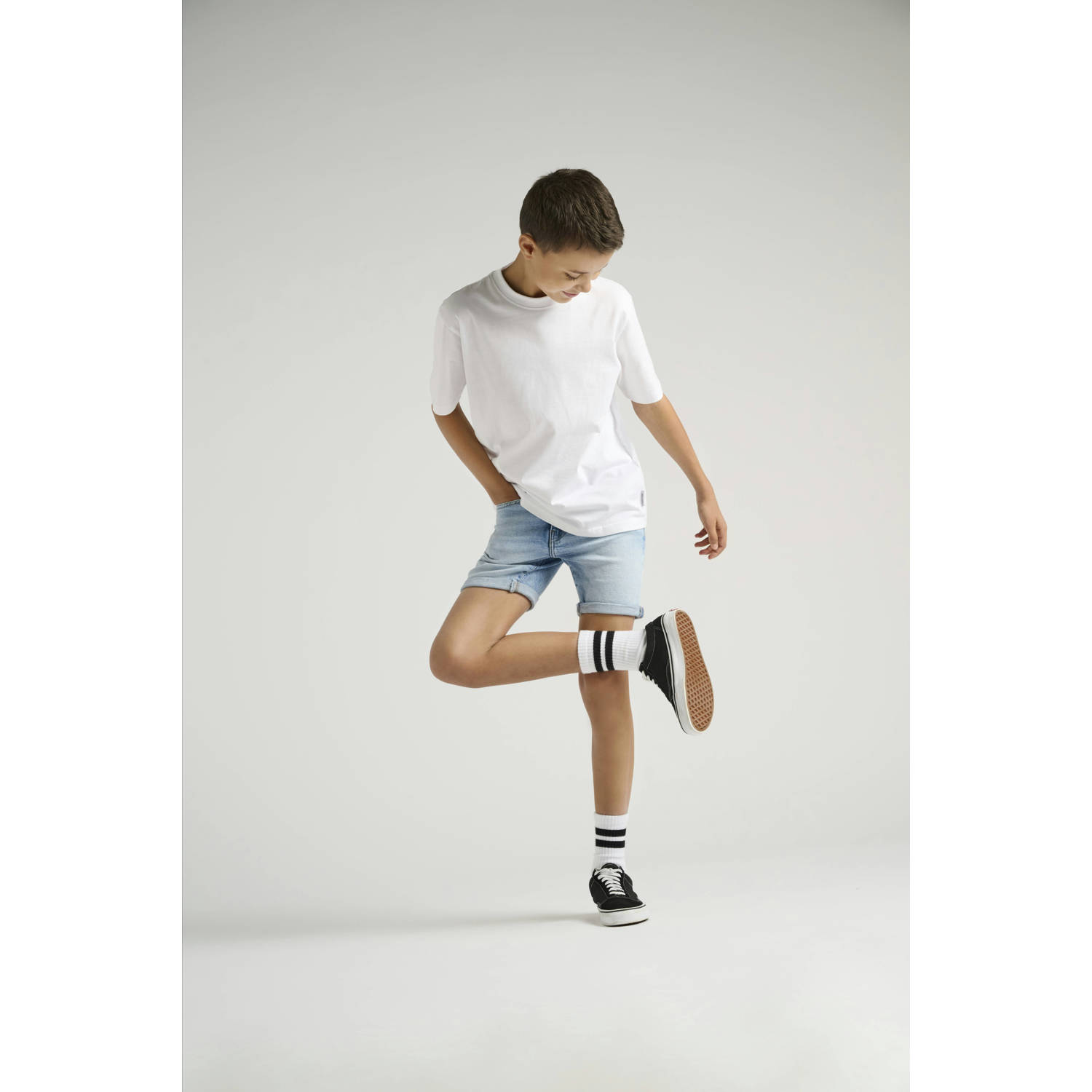 ONLY & SONS JUNIOR regular denim short light blue denim