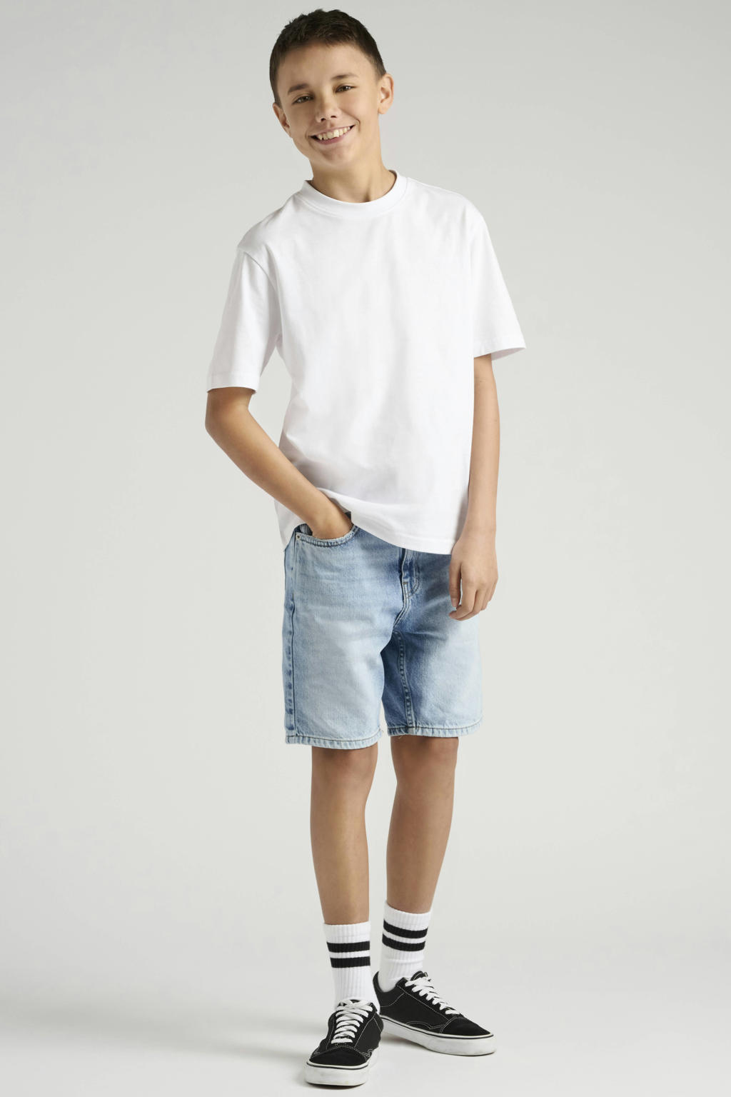 ONLY & SONS JUNIOR denim short light blue denim