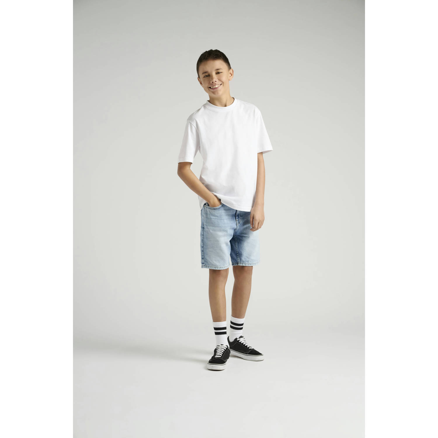 ONLY & SONS JUNIOR denim short light blue denim