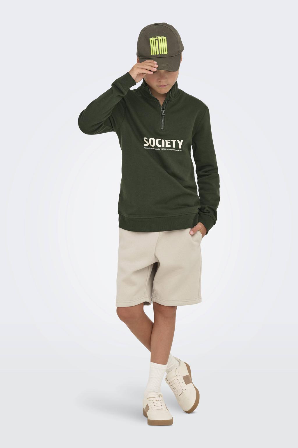 ONLY & SONS JUNIOR regular sweatshort beige