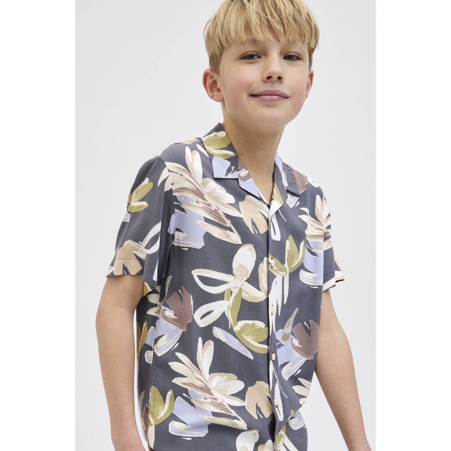 JACK & JONES JUNIOR overhemd grijs