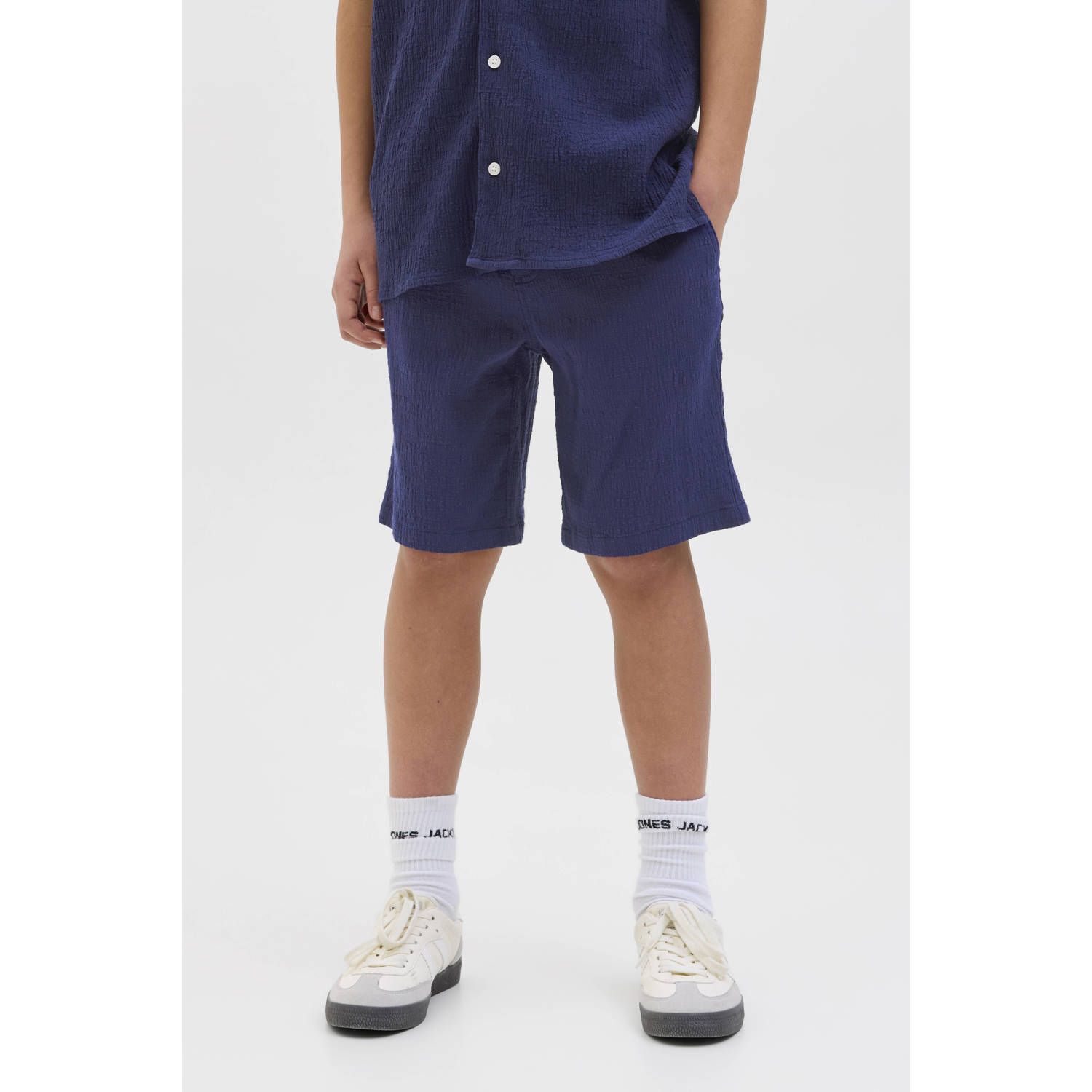 JACK & JONES JUNIOR casual short donkerblauw