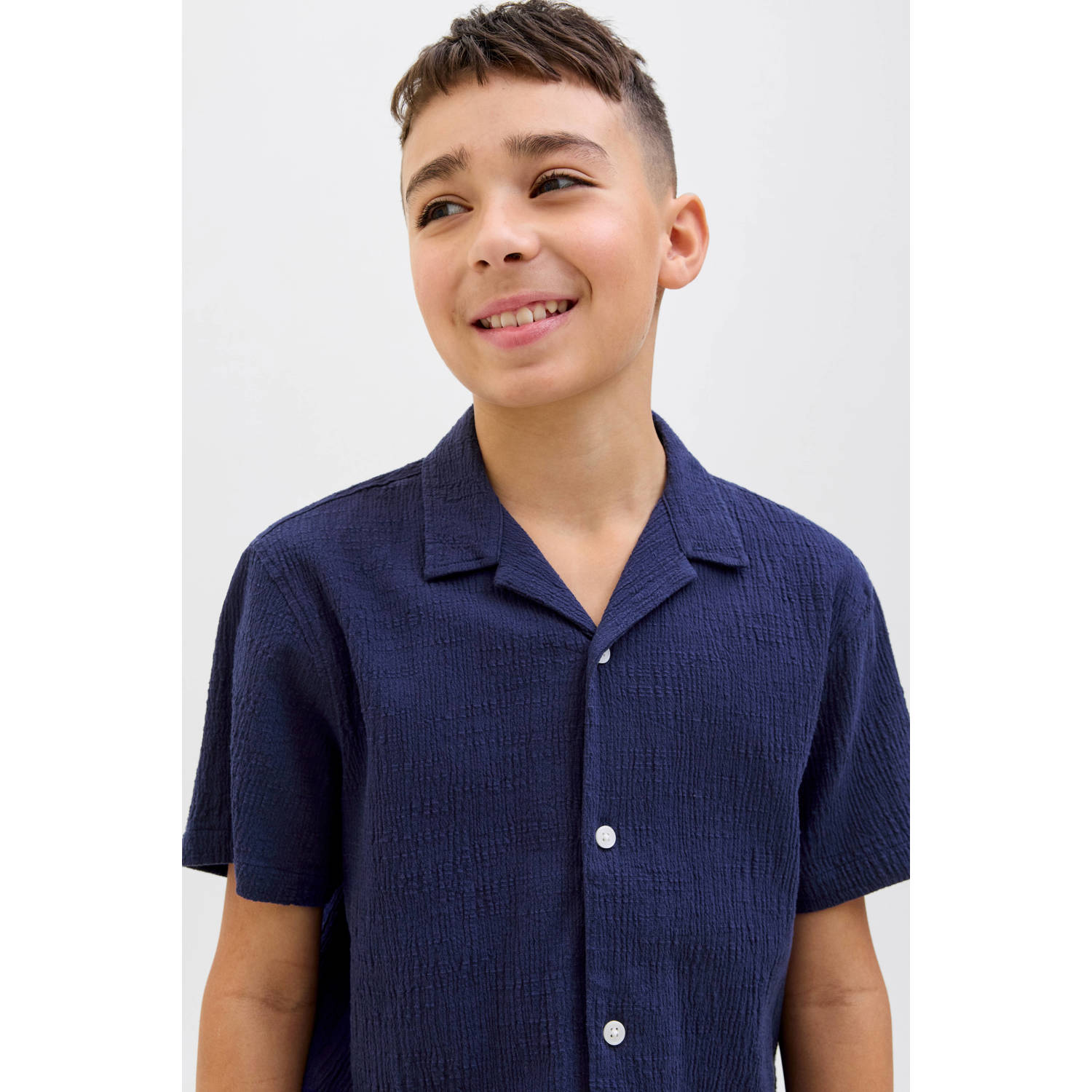 JACK & JONES JUNIOR overhemd donkerblauw