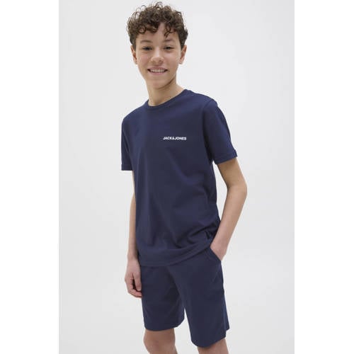 JACK & JONES JUNIOR T-shirt met korte broek donkerblauw afbeelding
