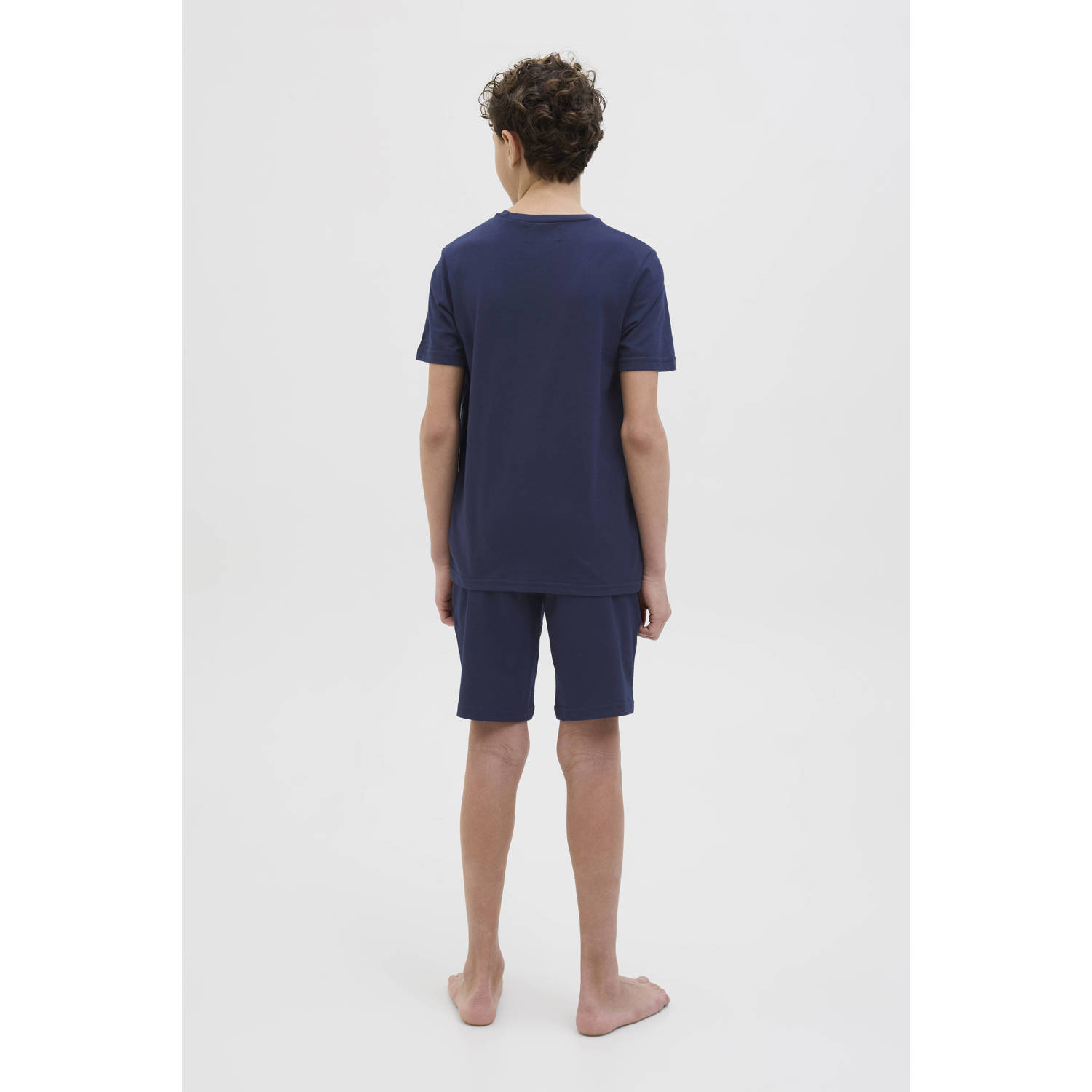 JACK & JONES JUNIOR T-shirt met korte broek donkerblauw