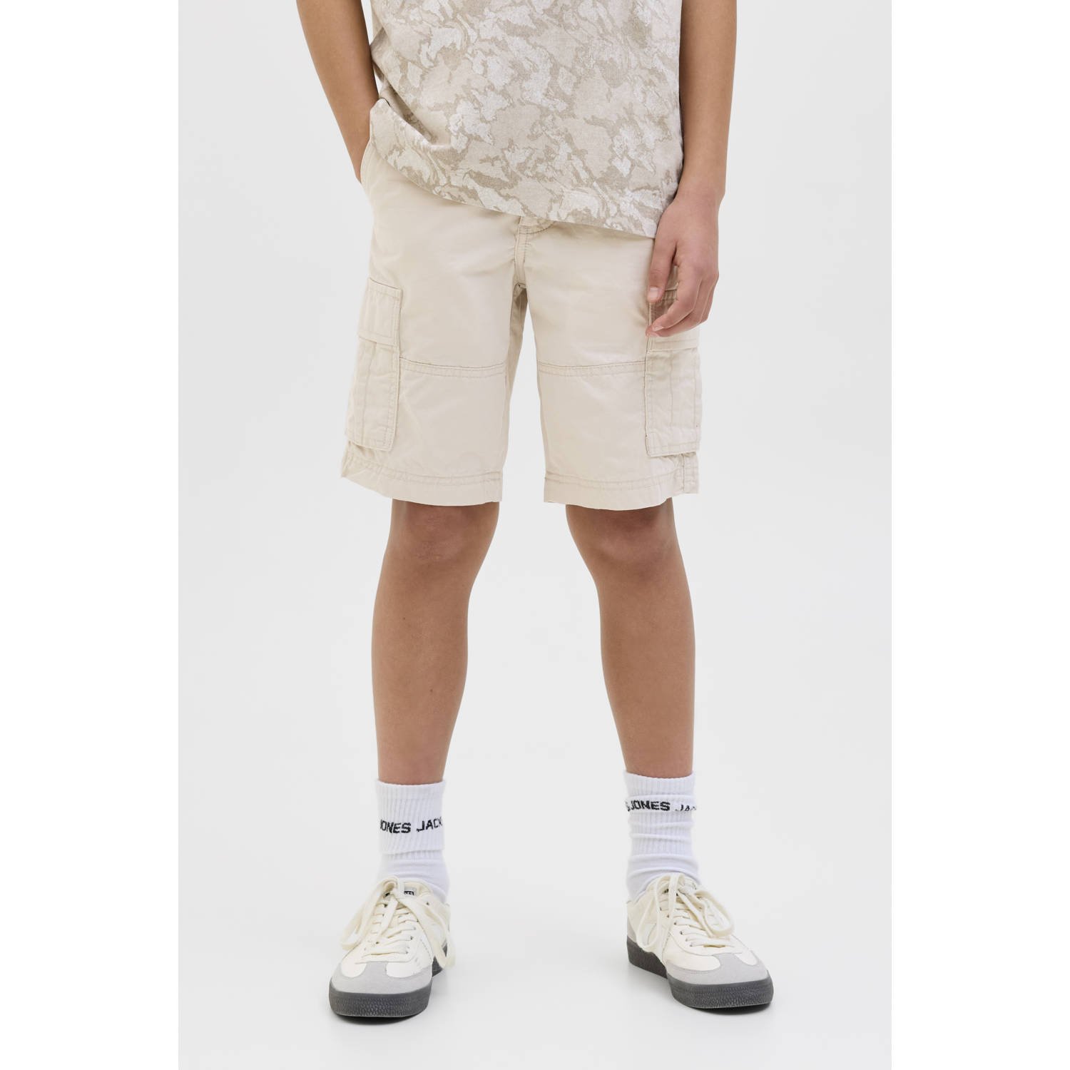 Jack & jones Regular fit korte cargobroek met labelpatch model 'BOWIE'