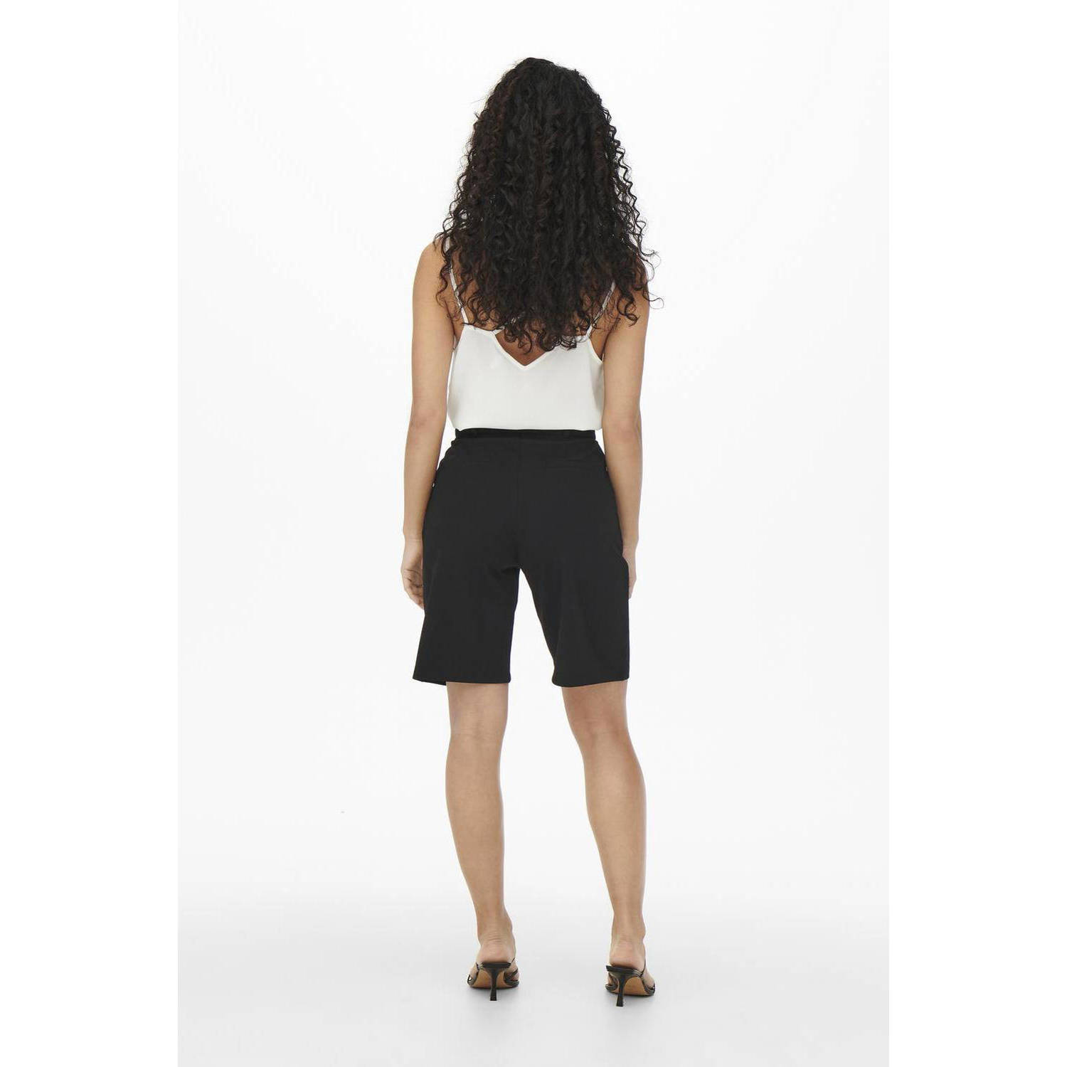 JDY straight regular waist chino short zwart