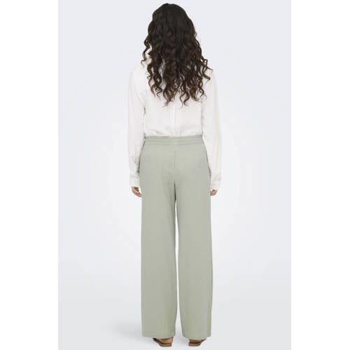 JDY wide leg regular waist casual broek grijsblauw afbeelding