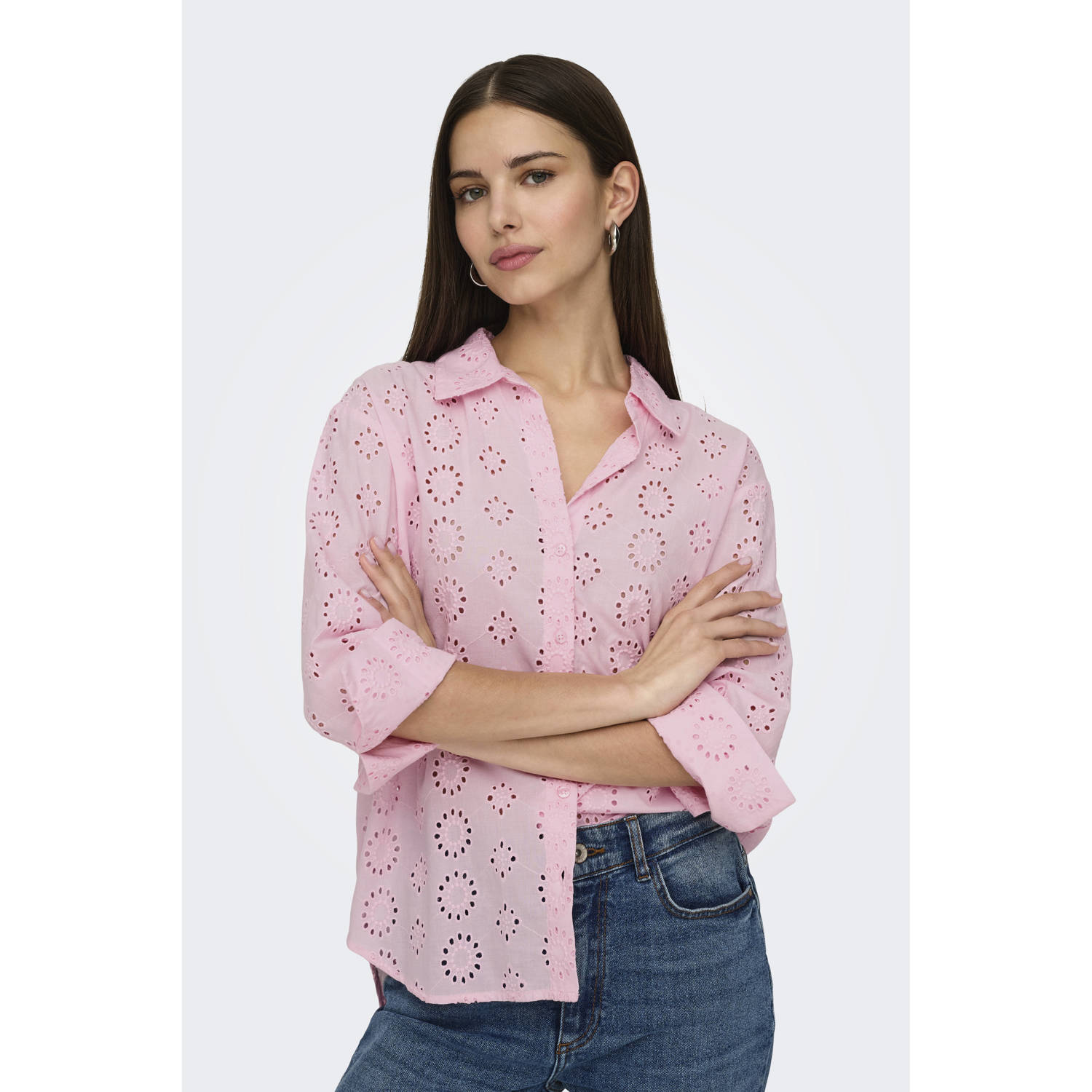 JDY blouse lichtroze