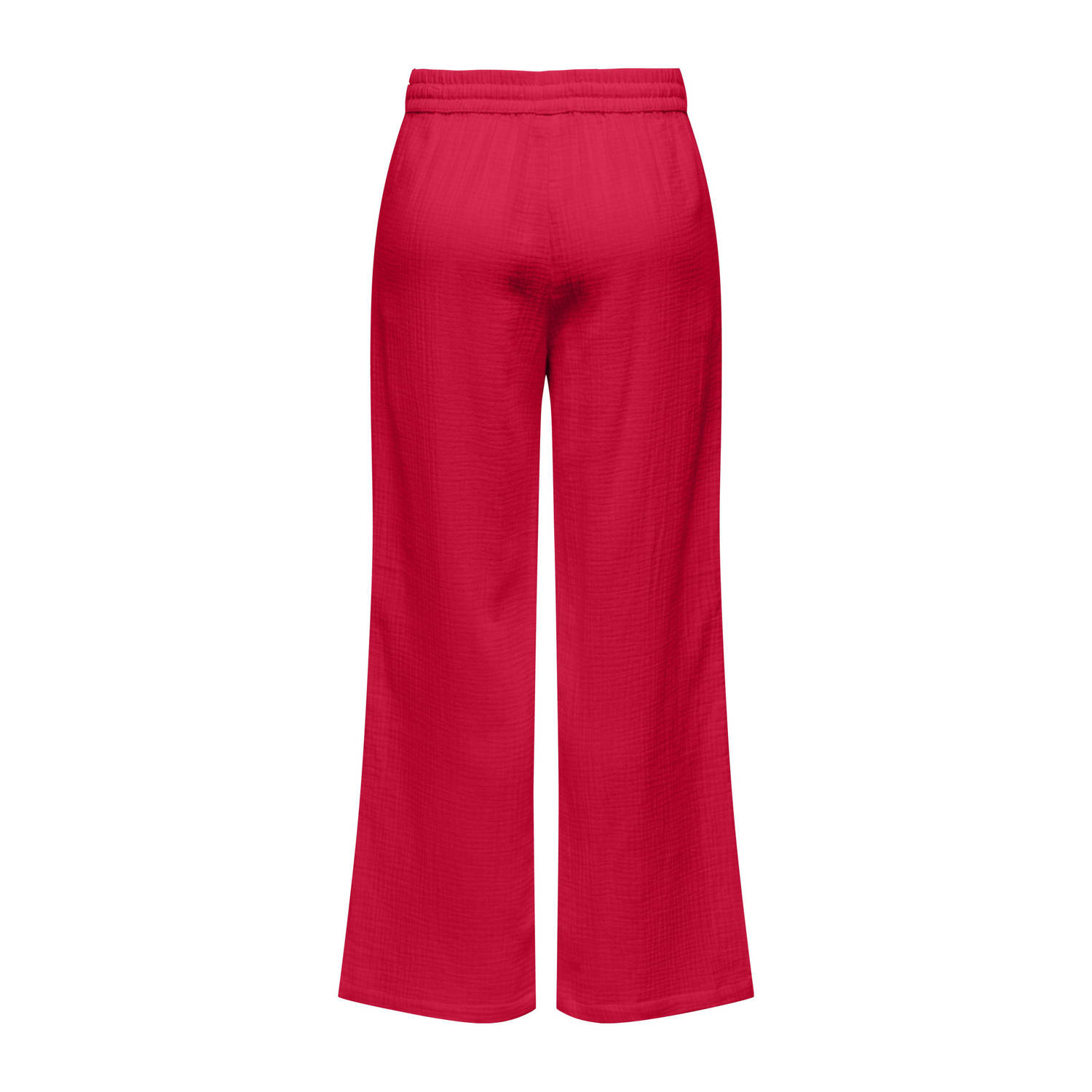 JDY wide leg regular waist casual broek rood
